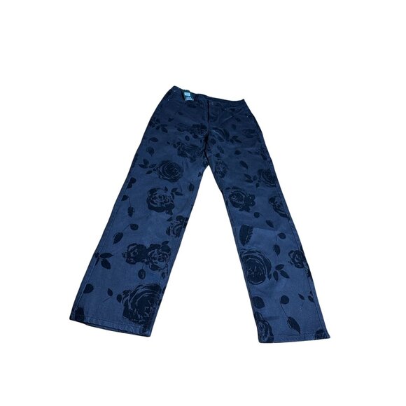 Wild Fable Womens High-Rise Straight Jeans Floral Print Size 8 / 32" Inseam - Picture 1 of 11